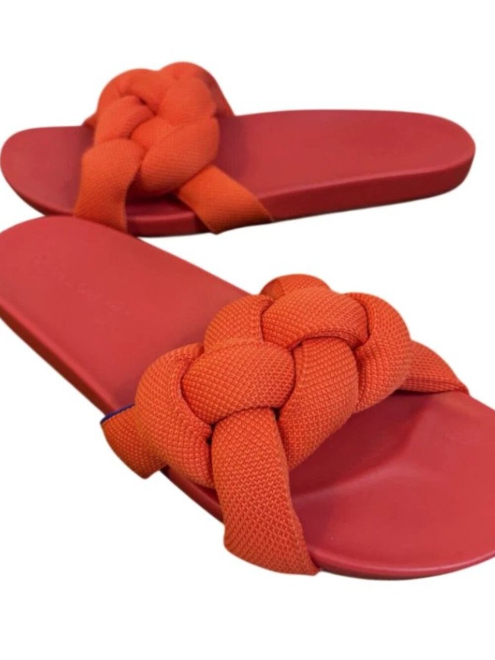Rothy's The Bubble Slides Sandals Vibrant Orange Womens Casual Shoes Size 9